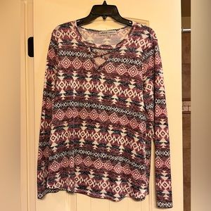 Absolutely Famous Aztec Long Sleeve